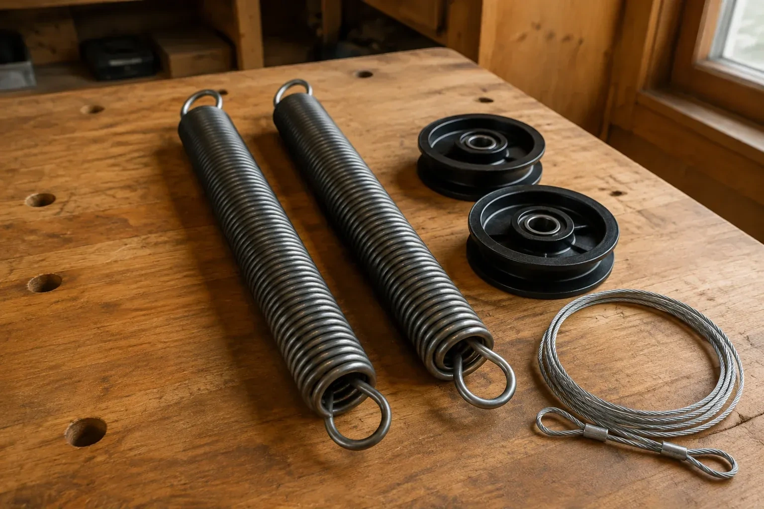 Illustrative garage doors scene — Extension Spring Replacement, Strathroy-Caradoc